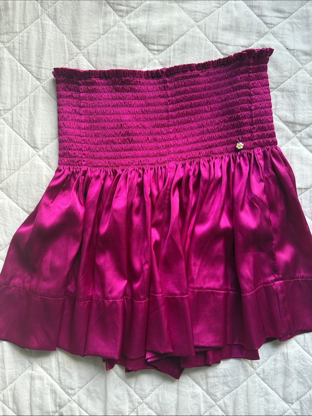 NATURAL LIFE Magenta Smocked Shorts